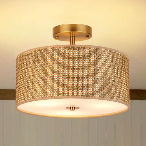 Woven rattan boho ceiling - rattan,