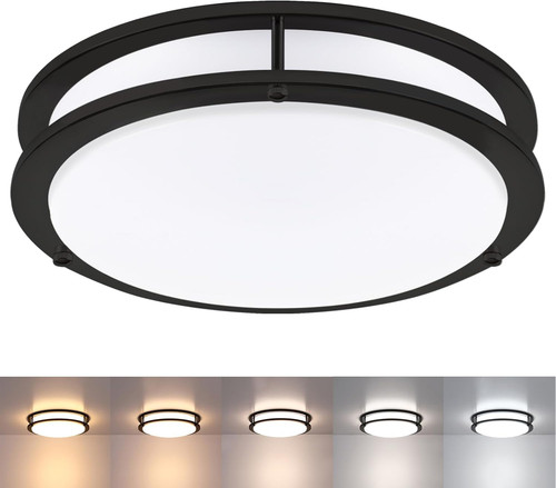 Black flush mount - black,