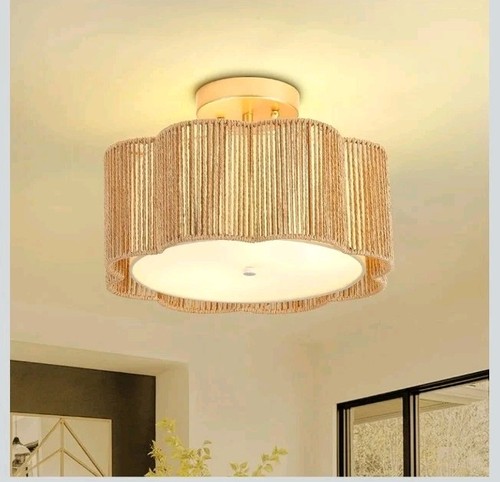 Inch rattan flush mount - 13,