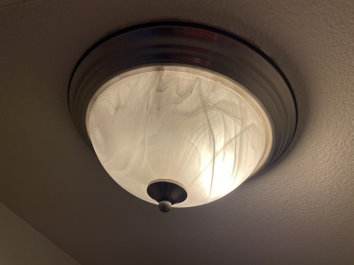 Satin nickel flush mount - 13",